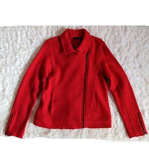 Like New Tahari Moto Jacket in Red (53% wool)